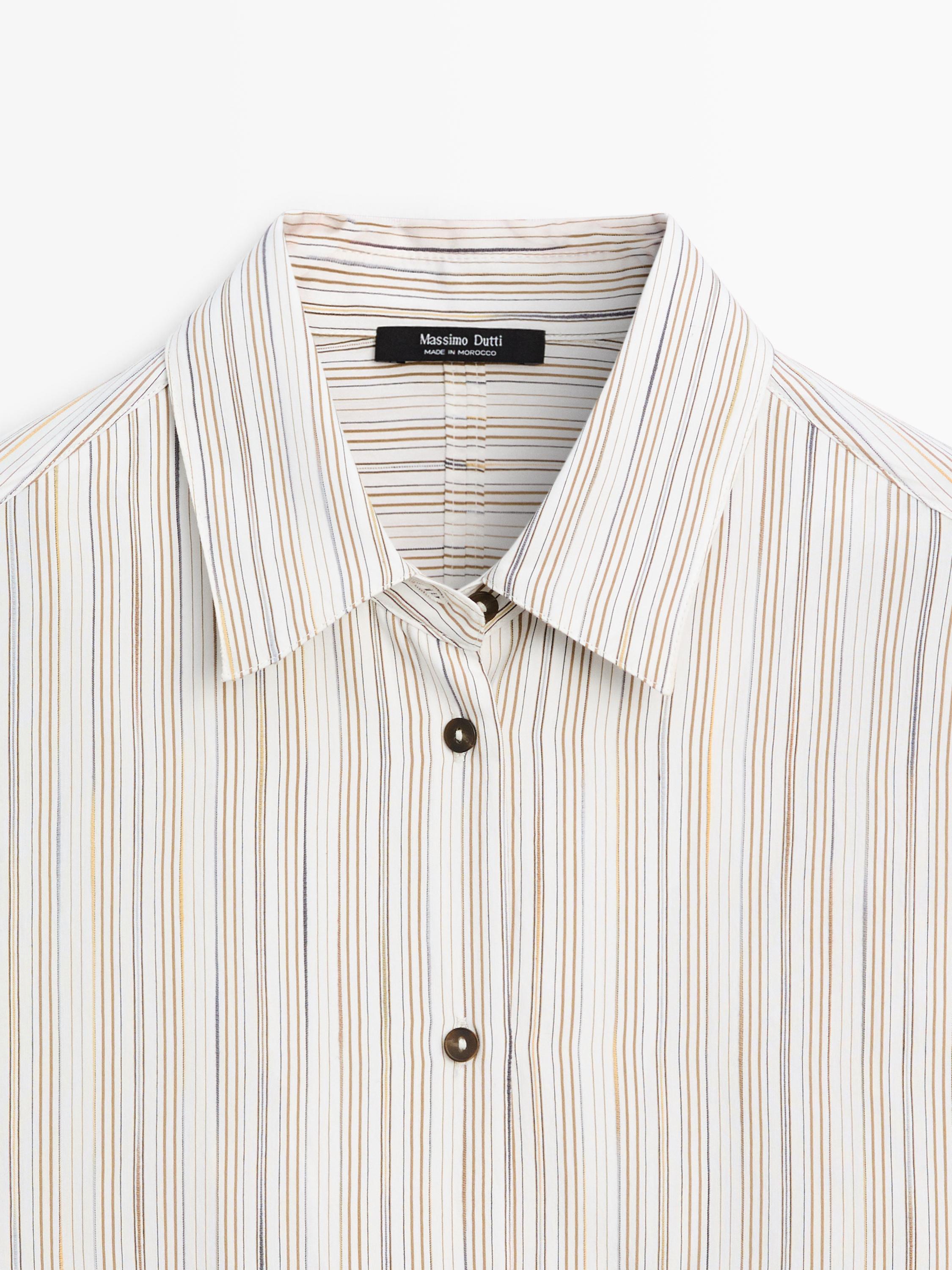 Striped flowing shirt